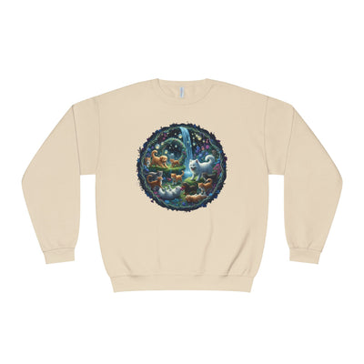 Cats & Dogs Happy Garden Unisex NuBlend® Crewneck Sweatshirt