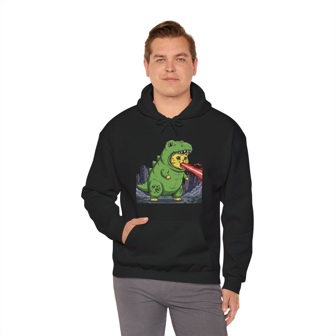 Cat cosplay Godzilla style 4 Unisex Hoodie - Fun & Playful Design