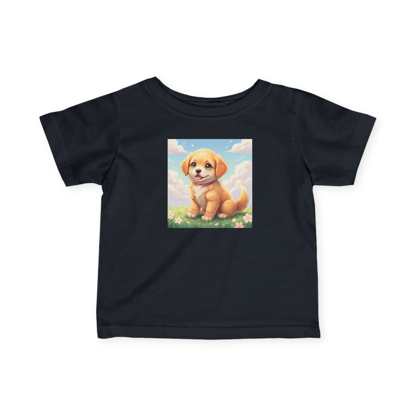 Cute Puppy Infant Baby Fine Jersey T-Shirt style 1