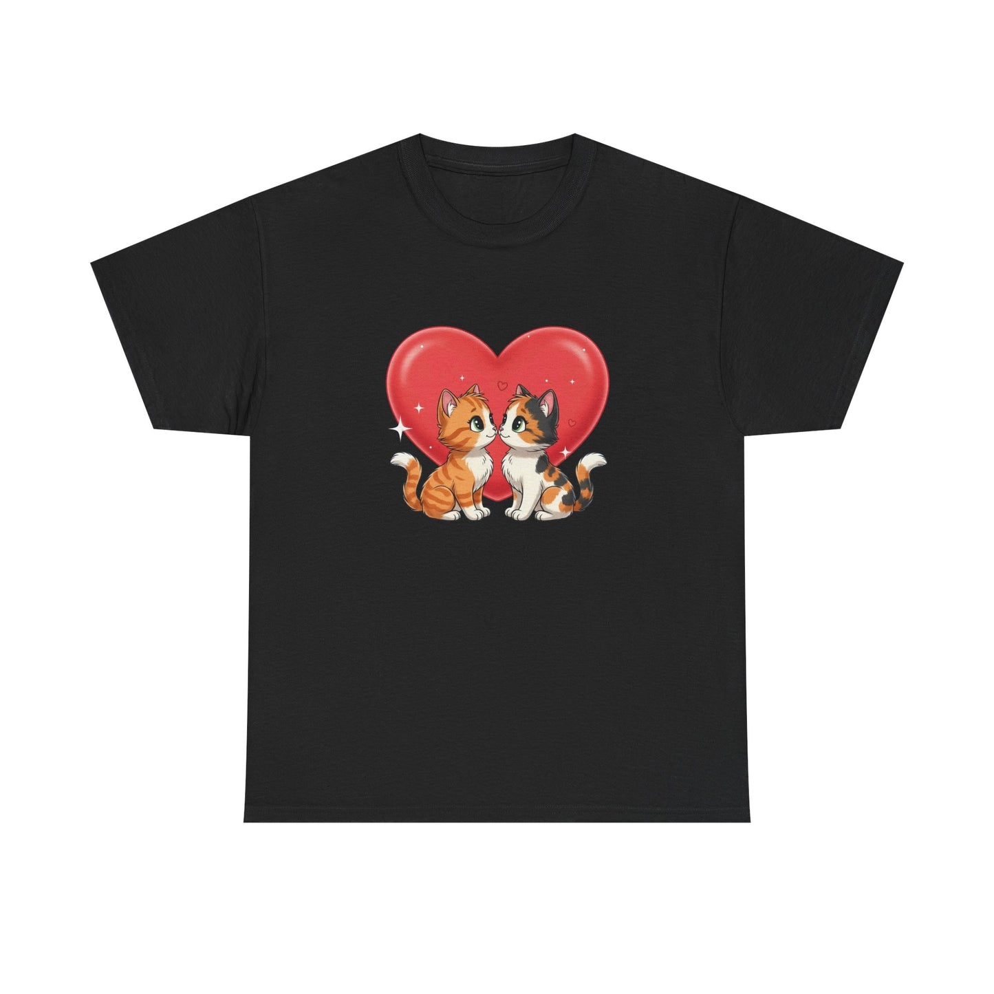 Cats in Love Unisex Tee - Cute Cat T-Shirt for Pet Lovers, Cat Owners, Sports Enthusiasts, Gifts for Animal Lovers, Casual Everyday Wear