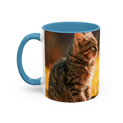 Golden Autumn Cat Coffee Mug - Cute Cat Mug, Nature Lover Gift, Cozy Kitchen Decor, Fall Drinkware, Cat Lover Gift