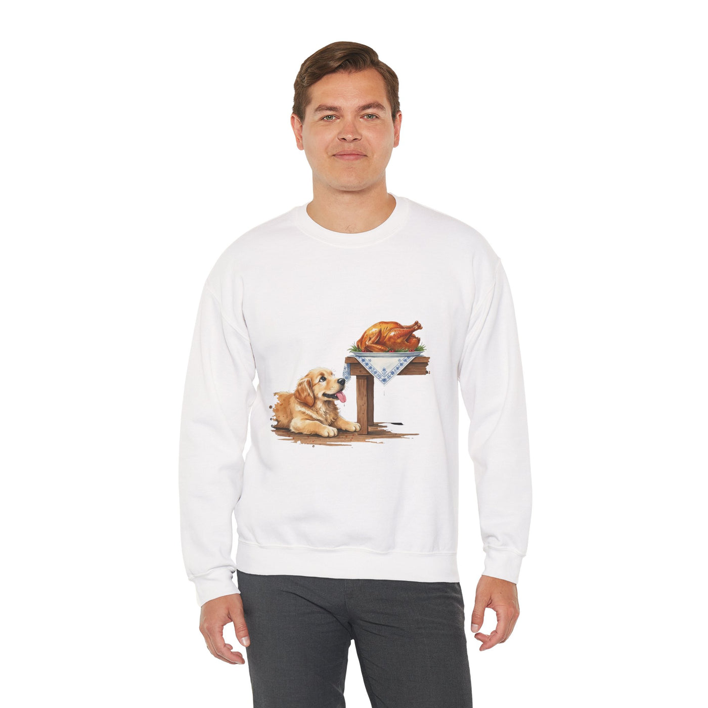 Watercolor painting style 5 Men & Women Cute Cat Pile Crewneck Sweatshirt