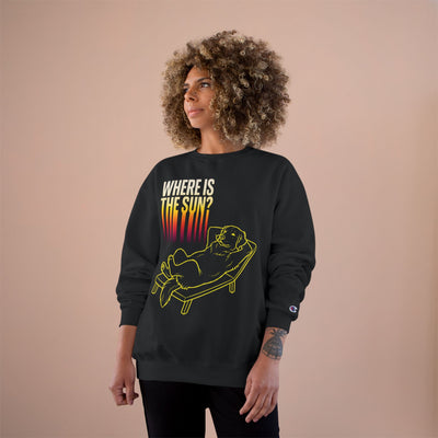 Where is the Sun? Dog Graphic Champion Unisex Crewneck Sweatshirt
