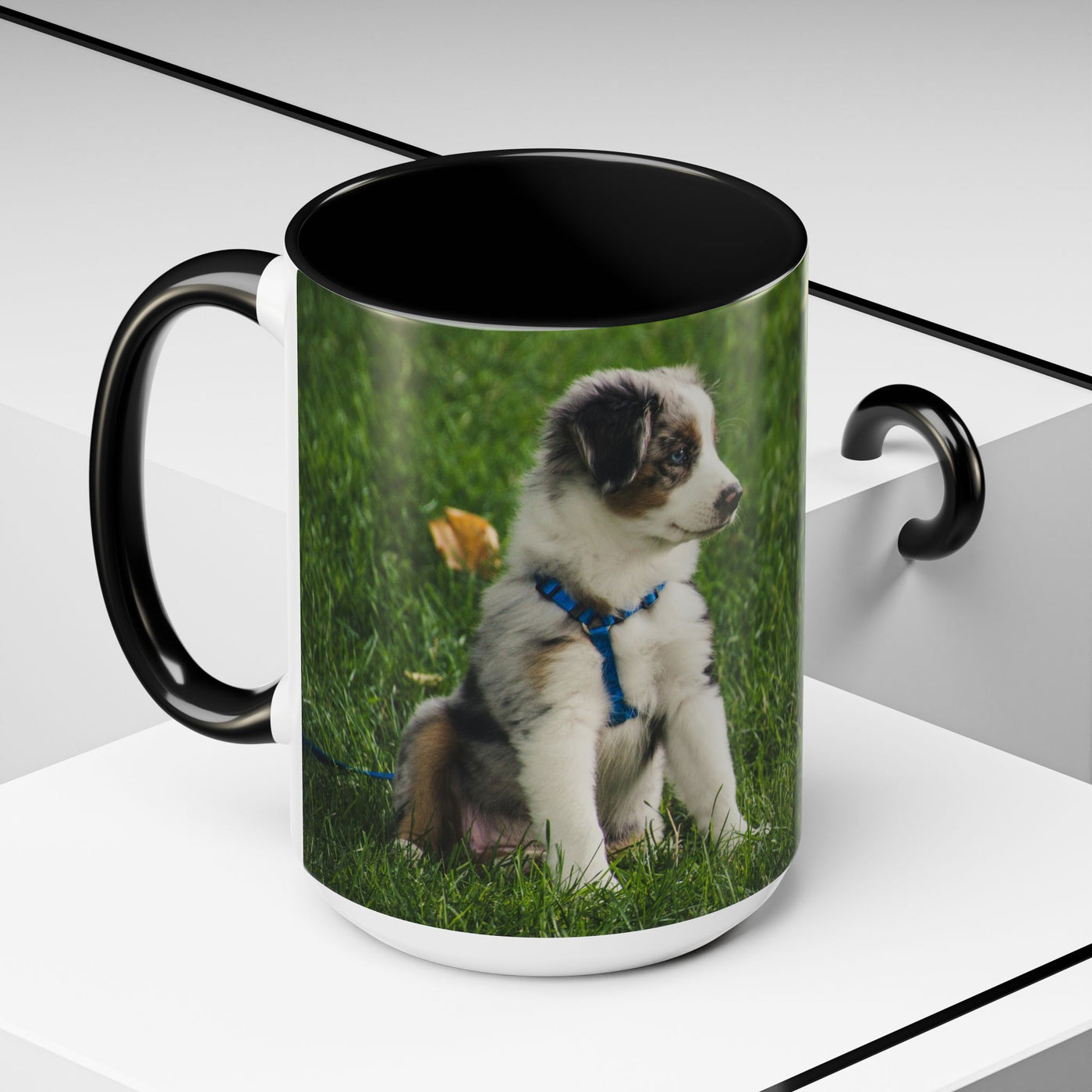 Dog Print Accent Coffee Mug - Dog Lover Gift, Cute Pet Mug, Animal Print Cup, Coffee Tea Mug, Unique Dog Themed Gift