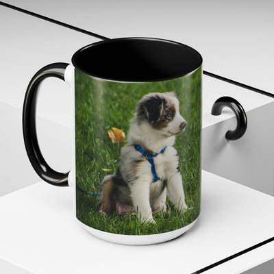 Dog Print Accent Coffee Mug - Dog Lover Gift, Cute Pet Mug, Animal Print Cup, Coffee Tea Mug, Unique Dog Themed Gift