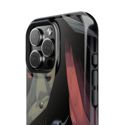 Cute Cats Magnetic Phone Case comic style 5, Cat Lover Gift, Impact-Resistant iPhone Case, Funny Pet Accessory, Unique Animal Design