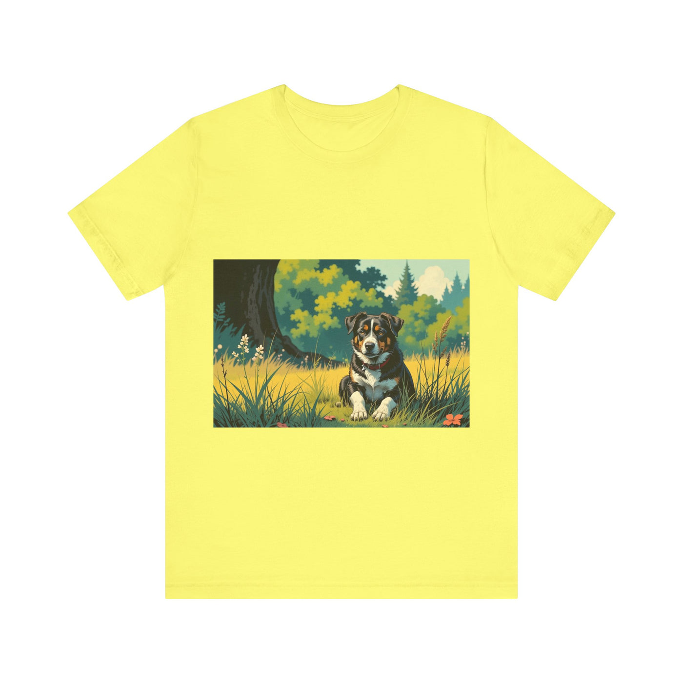 Adorable Dog comic style 2 Unisex Soft Tee | Cute Dog Lover's Shirt, Animal Graphic T-Shirt, Pet Themed Gift, Casual Wear