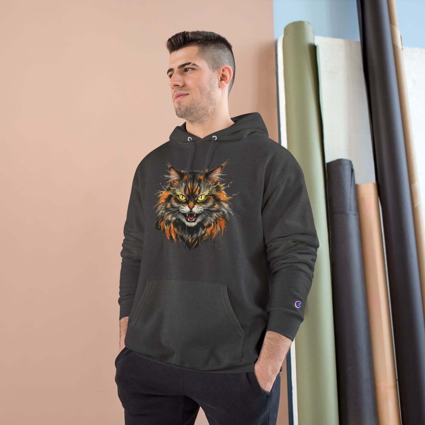 Mad Cat Men and Women Champion Hoodie style 1