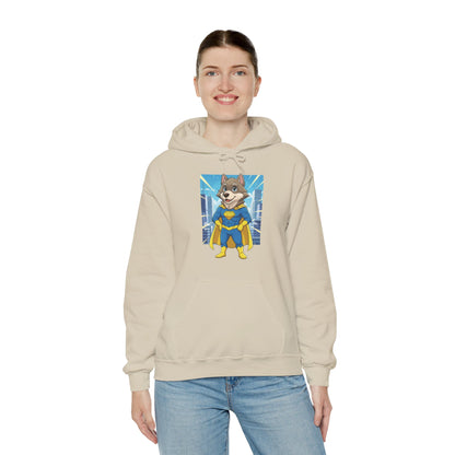 Dog cosplay Superman Funny Design Unisex Hoodie style 1