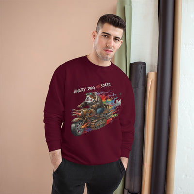 Angry Dog Onboard Graphic style 1 Champion Crewneck Sweatshirt for Gamers & Sci‑Fi Fans