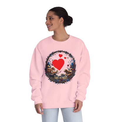 Cats & Dogs Full of Love Unisex NuBlend Crewneck Sweatshirt