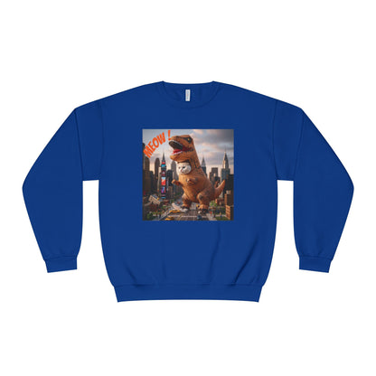 Tyrannosaurus Cat in city Unisex NuBlend Sweatshirt style 1