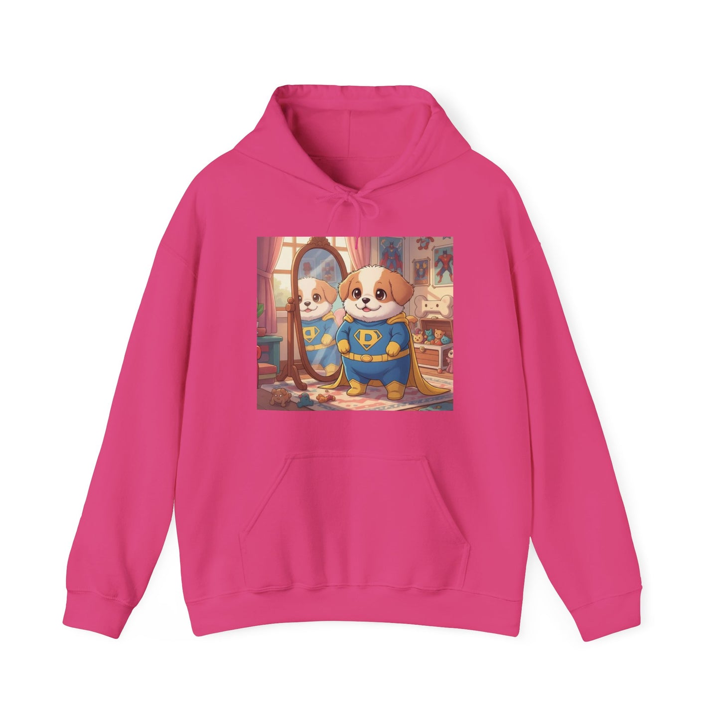 Dog cosplay Superman Funny Design Unisex Hoodie style 2