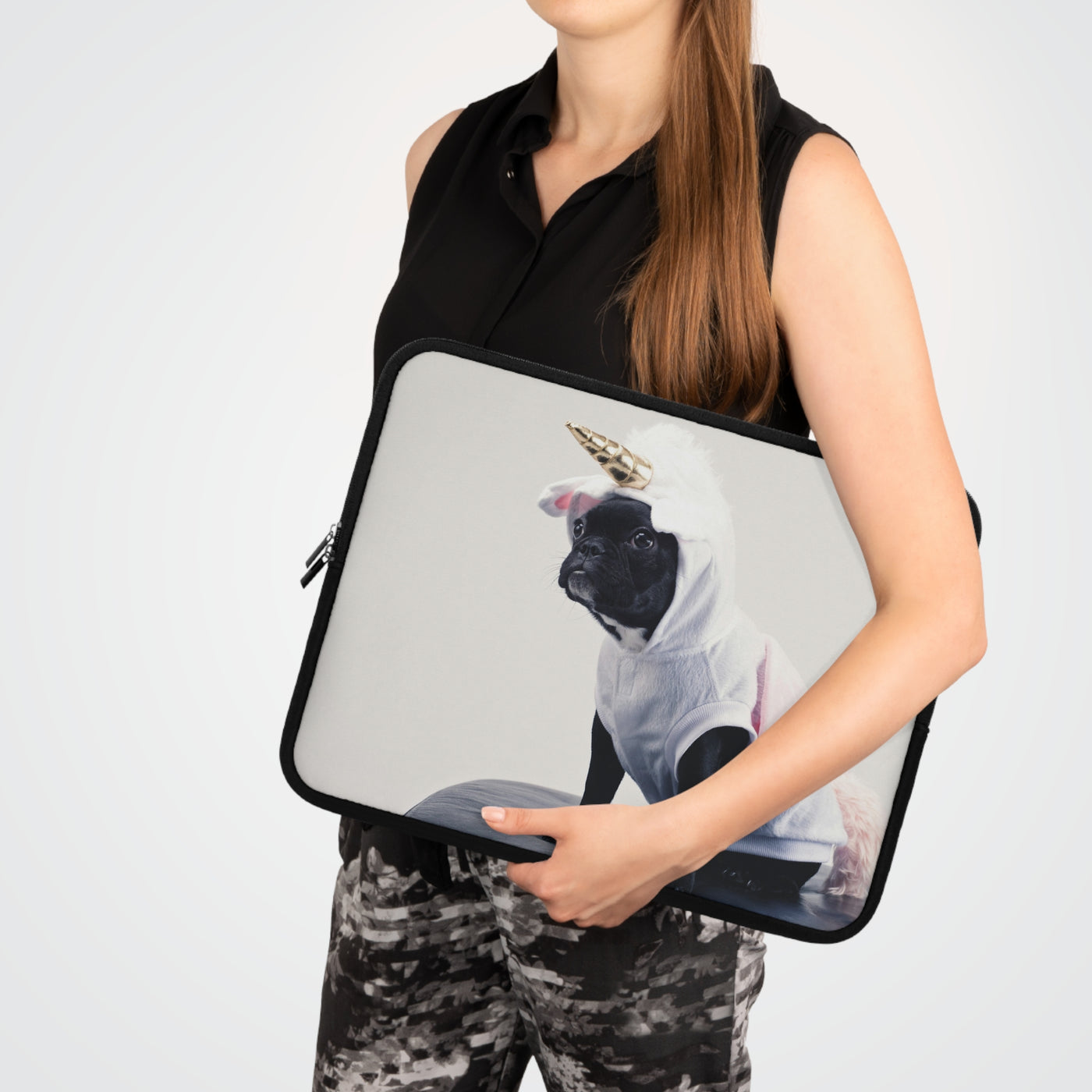 Cute Dog style 1 Laptop Sleeve, Pet Lover Gift, Stylish Computer Case, Birthday Present, Fun Travel Accessory