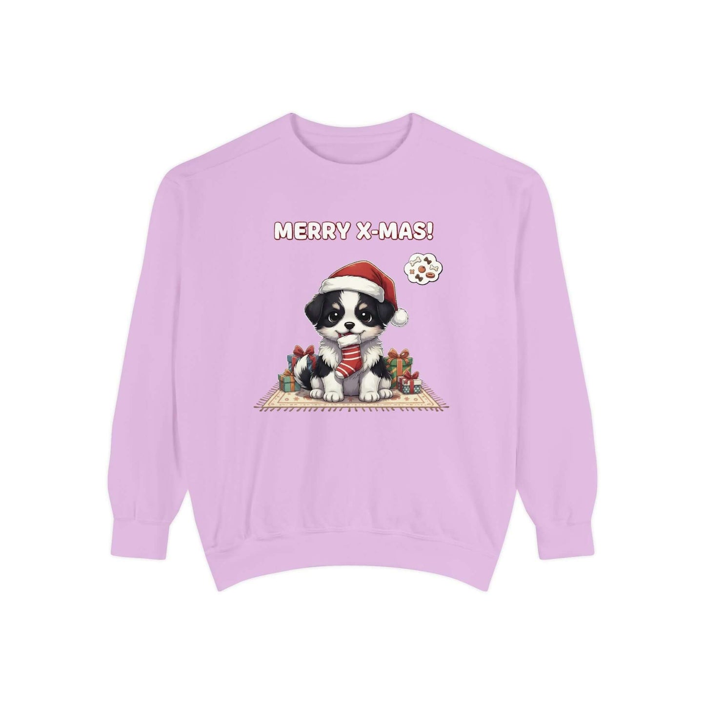 Puppy wait for Christmas presents Unisex Crewneck Sweatshirt style 7