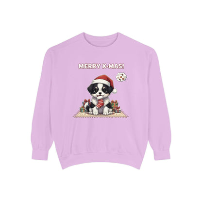 Puppy wait for Christmas presents Unisex Crewneck Sweatshirt style 7