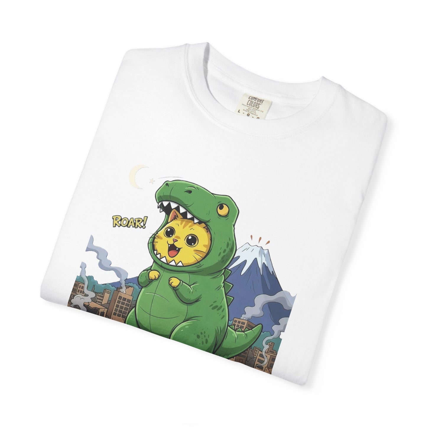Cat cosplay Godzilla Funny Design Unisex T-Shirt style 1