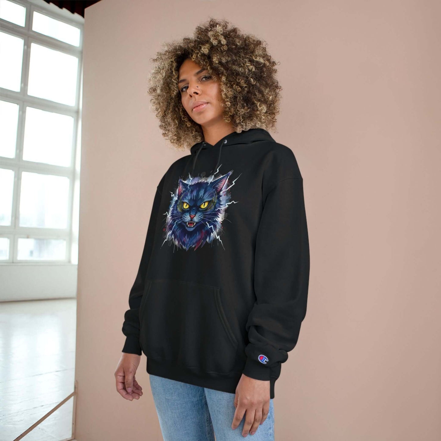 Mad Cat Men and Women Champion Hoodie style 4