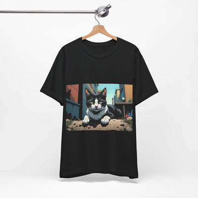 Cool Cat Graphic Tee style 1 - Unisex Jersey Short Sleeve Tee, Cat Lover Gift, Cute Cat T-Shirt, Casual Wear, Pet Owner Apparel