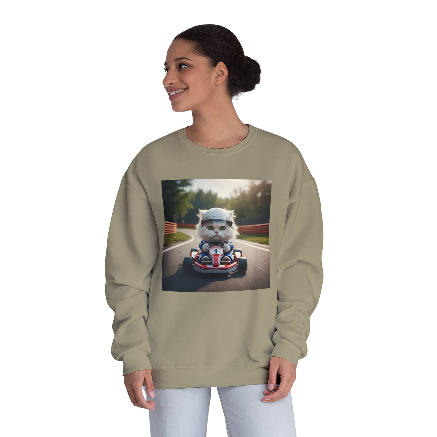 Go Kart Cat style 1 Unisex NuBlend® Crewneck Sweatshirt