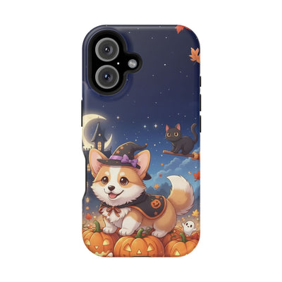 Halloween cute puppy anime style 4 Magnetic Impact-Resistant Phone Case, Cute Dog Design, Pet Owner Gift, Animal Lover Accessory, Birthday Gift for Dog Lovers