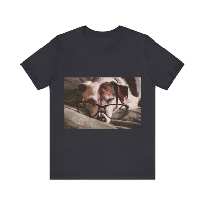 Dog wear glasses - Unisex Jersey Short Sleeve Tee