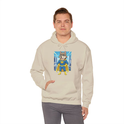 Dog cosplay Superman Funny Design Unisex Hoodie style 1