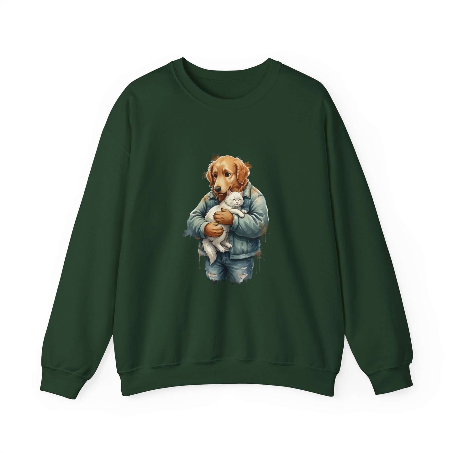 Watercolor Dog painting Unisex Crewneck Sweatshirt style 6