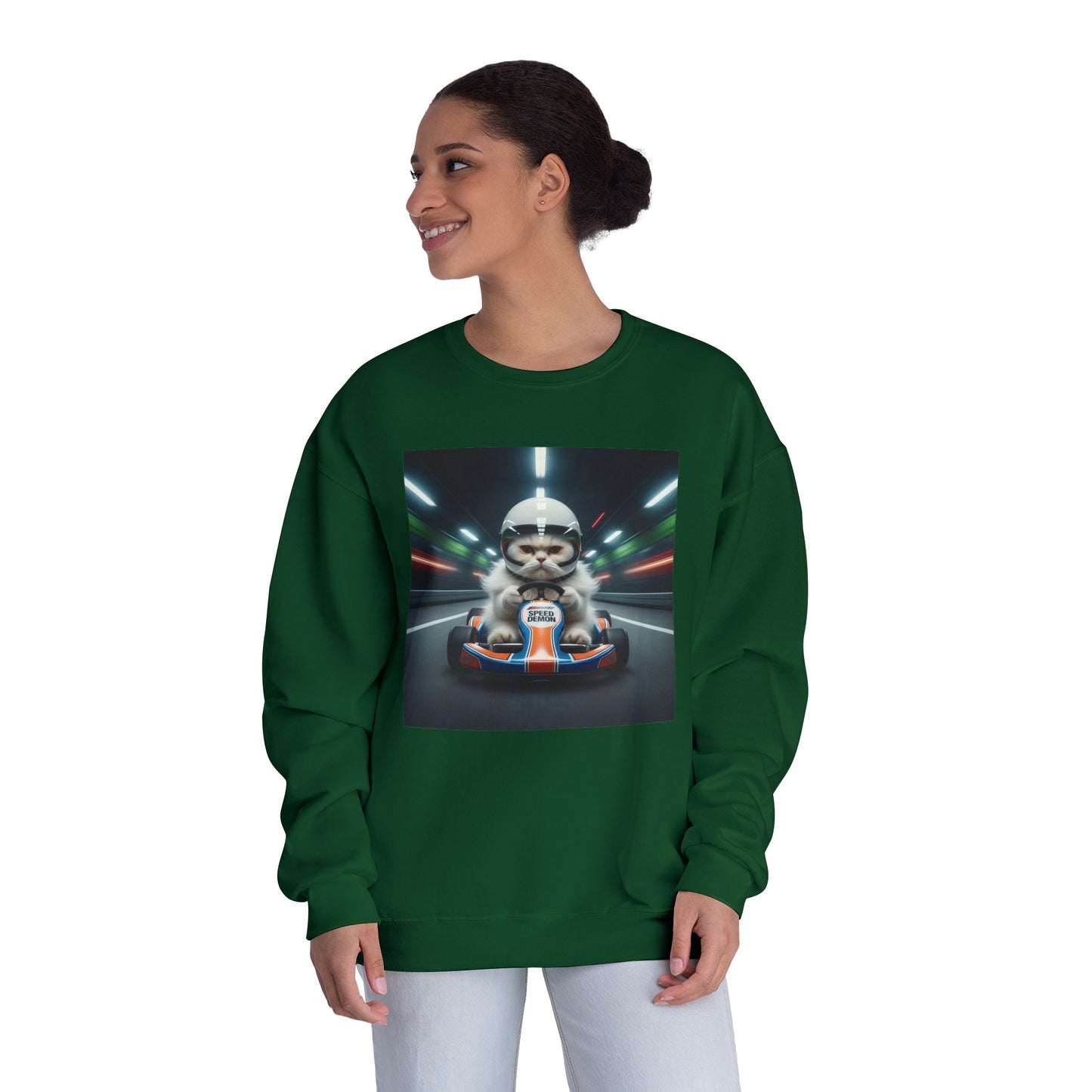 Go Kart Cat Unisex NuBlend Crewneck Sweatshirt style 2