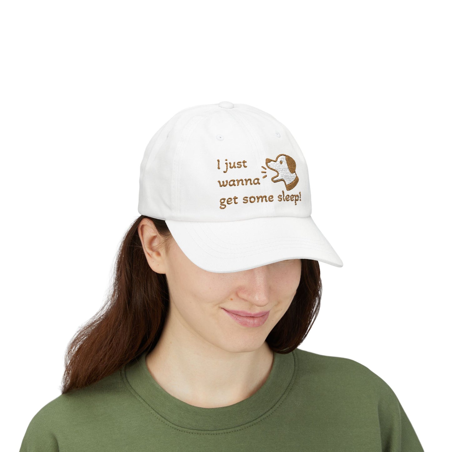 I Just Wanna Get Some Sleep Funny Dog Embroidered Dad Cap Hat
