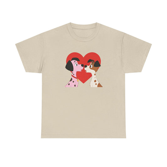 Dogs in Love Unisex Tee - Cute Dog T-Shirt for Pet Lovers, Dog Owners, Sports Enthusiasts, Gifts for Animal Lovers, Casual Everyday Wear