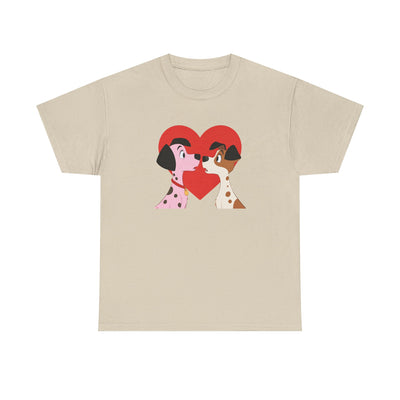 Dogs in Love Unisex Tee - Cute Dog T-Shirt for Pet Lovers, Dog Owners, Sports Enthusiasts, Gifts for Animal Lovers, Casual Everyday Wear