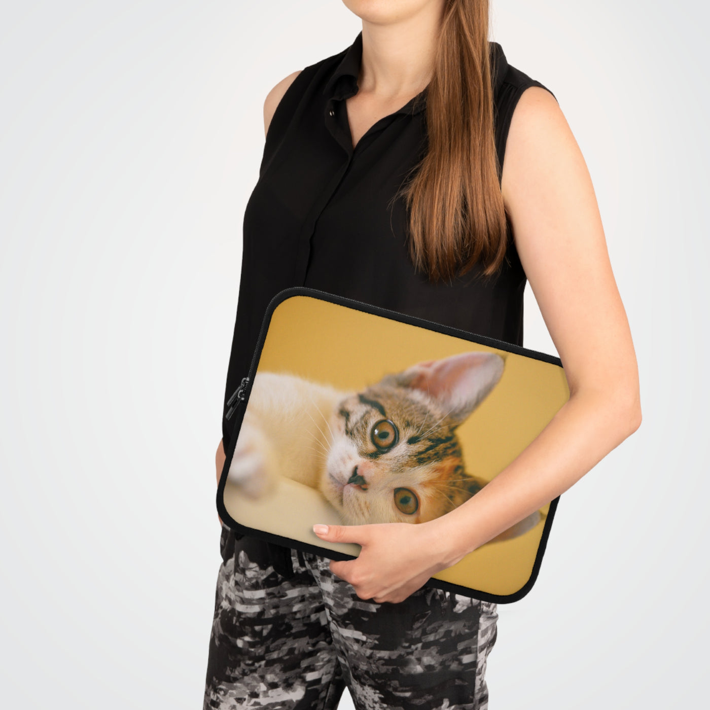 Cute Cat style 1 Laptop Sleeve, Pet Lover Gift, Stylish Computer Case, Birthday Present, Fun Travel Accessory