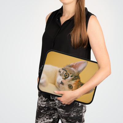 Cute Cat style 1 Laptop Sleeve, Pet Lover Gift, Stylish Computer Case, Birthday Present, Fun Travel Accessory
