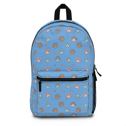 Cute Dog Paw Print Travel Casual Outings School Backpack style 1