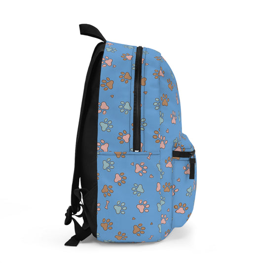 Cute Dog Paw Print Travel Casual Outings School Backpack style 1