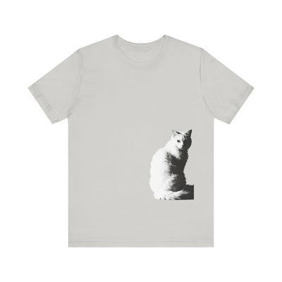 Cat Lover outlined style 1 Unisex Tee, Cat T-Shirt, Gifts for Cat Owners, Cute Cat Apparel, Pet Lover's Shirt, Everyday Casual Wear