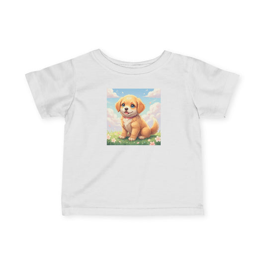 Cute Puppy Infant Baby Fine Jersey T-Shirt style 1
