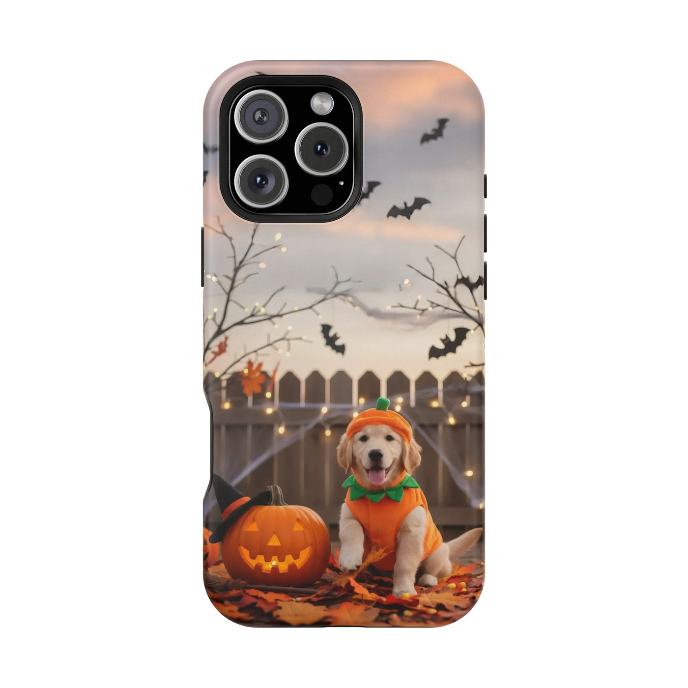 Halloween cute puppy photo style 4 Magnetic Impact-Resistant Phone Case, Cute Dog Design, Pet Owner Gift, Animal Lover Accessory, Birthday Gift for Dog Lovers