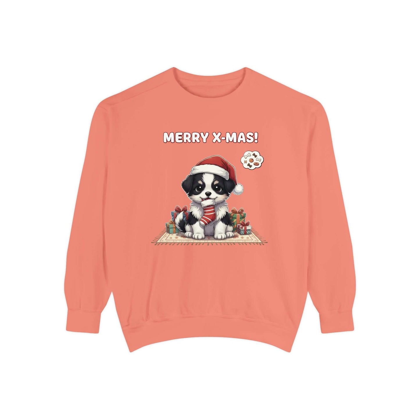 Puppy wait for Christmas presents Unisex Crewneck Sweatshirt style 7