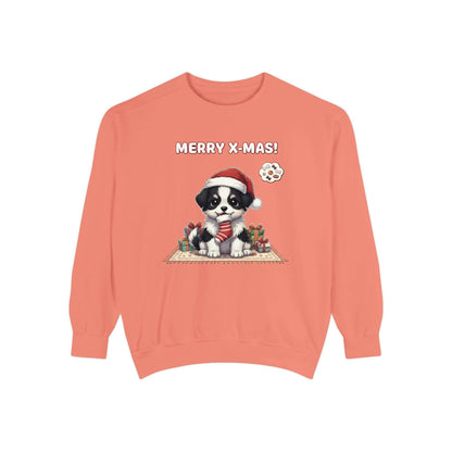 Puppy wait for Christmas presents Unisex Crewneck Sweatshirt style 7