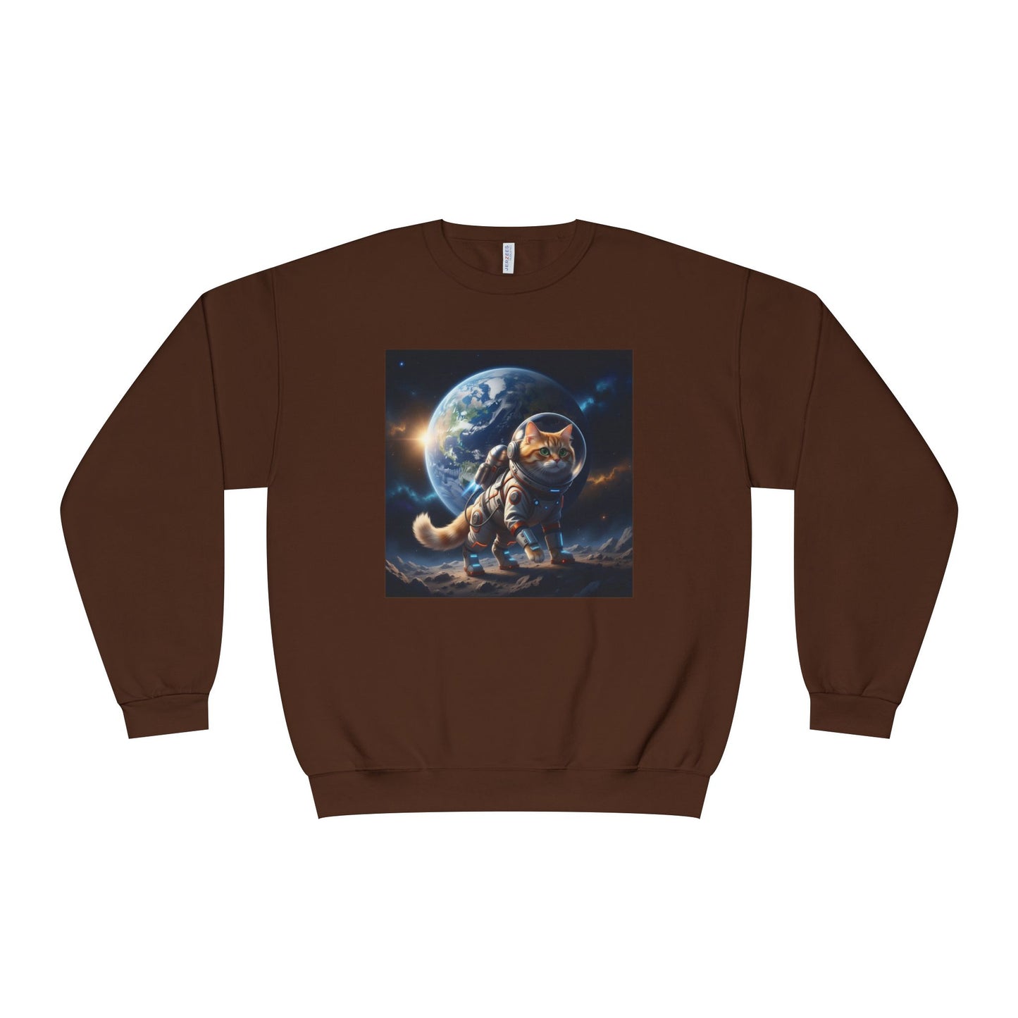 Space Cat Unisex NuBlend Crewneck Sweatshirt style 1