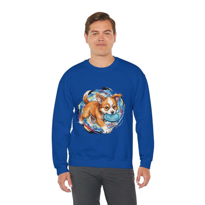 Watercolor Dog painting Unisex Crewneck Sweatshirt style 4