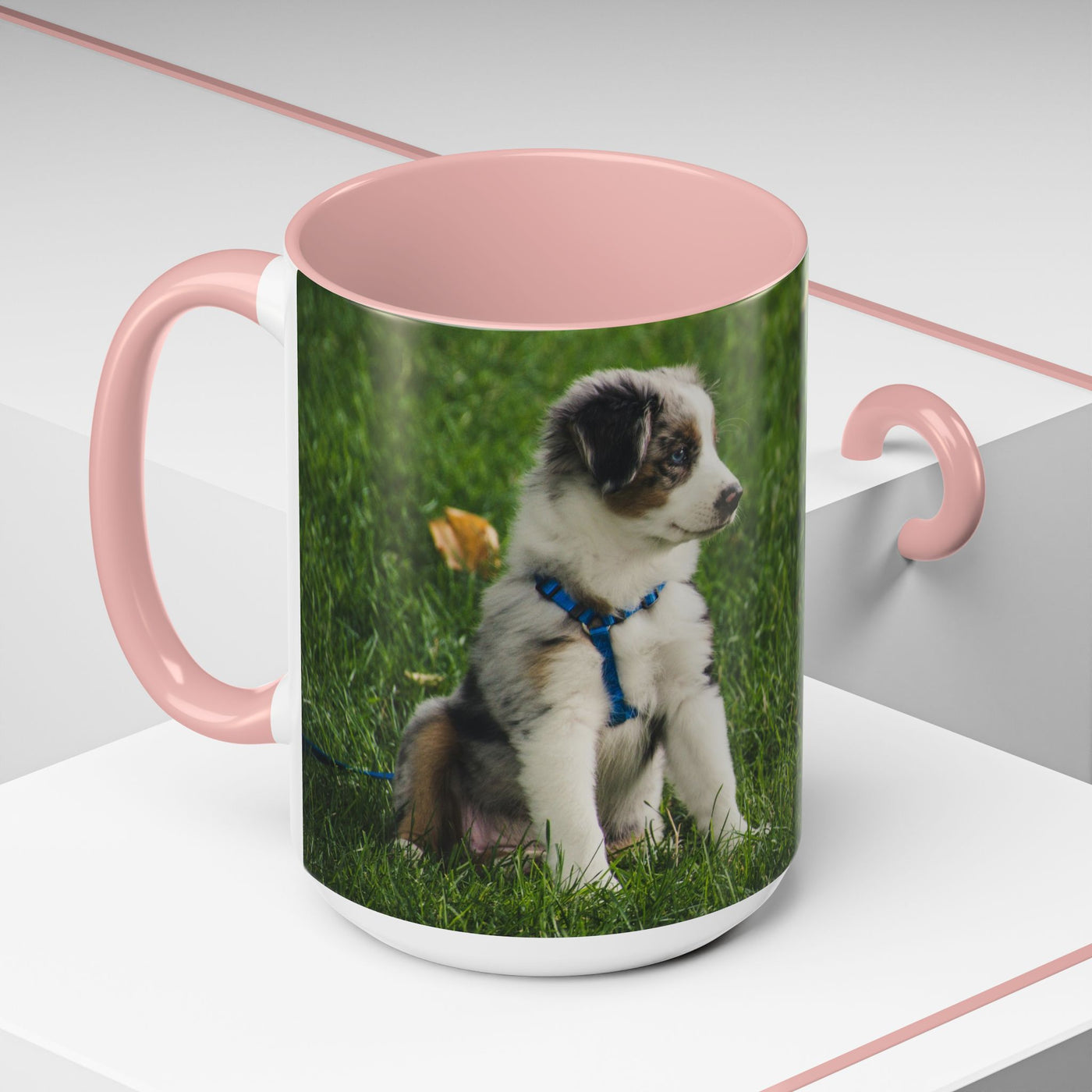 Dog Print Accent Coffee Mug - Dog Lover Gift, Cute Pet Mug, Animal Print Cup, Coffee Tea Mug, Unique Dog Themed Gift