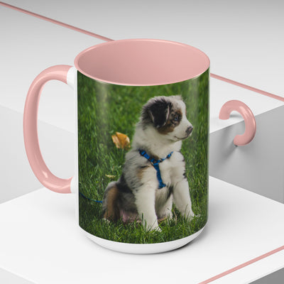Dog Print Accent Coffee Mug - Dog Lover Gift, Cute Pet Mug, Animal Print Cup, Coffee Tea Mug, Unique Dog Themed Gift