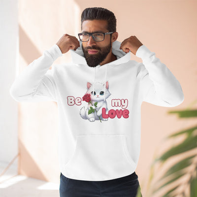 Cat Be My Love Fleece Hoodie for Cozy Comfort
