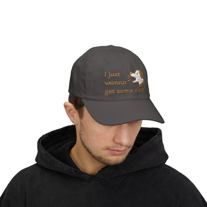 I Just Wanna Get Some Sleep Funny Dog Embroidered Dad Cap Hat