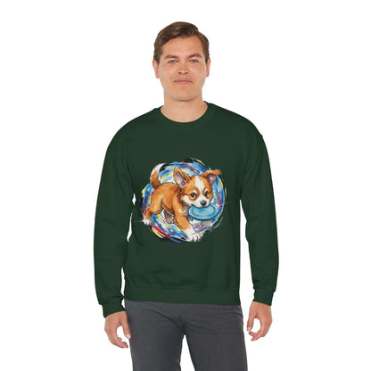 Watercolor Dog painting Unisex Crewneck Sweatshirt style 4