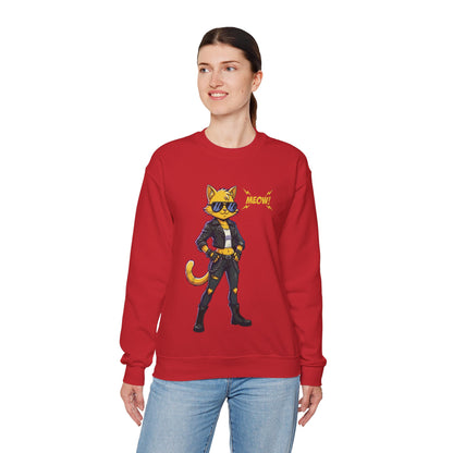 Cool Cat Unisex Heavy Blend Crewneck Sweatshirt style 4