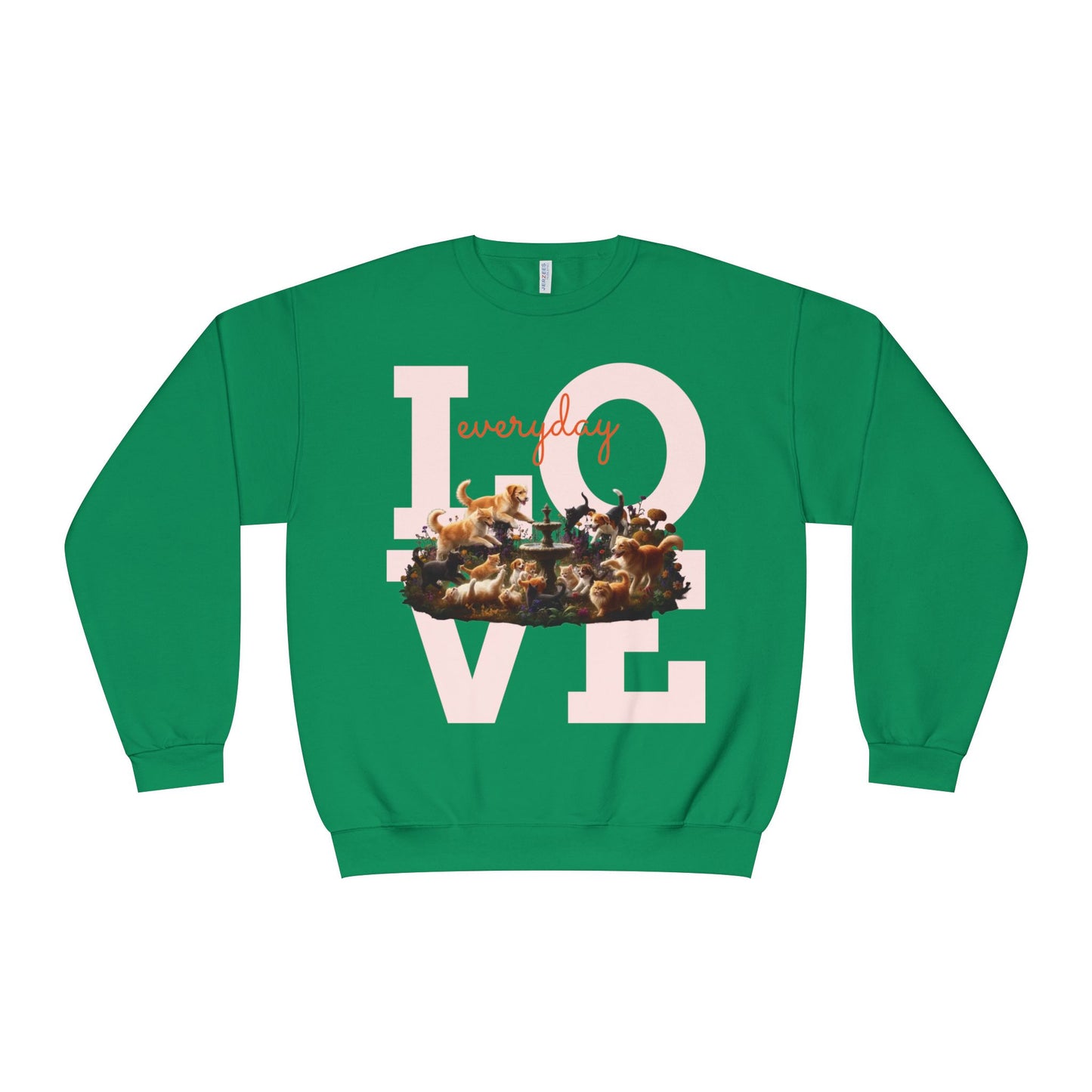 Love Everyday Cats & Dogs Unisex NuBlend Crewneck Sweatshirt
